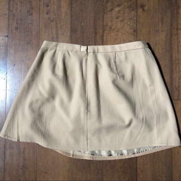 J. Crew Wooltown Pleated Mini Skirt Tan Carmel s10 - Picture 3 of 4